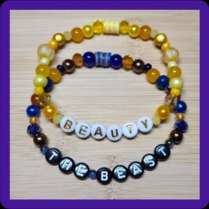 Beauty & The Beast Bracelet Duo, Size 7"